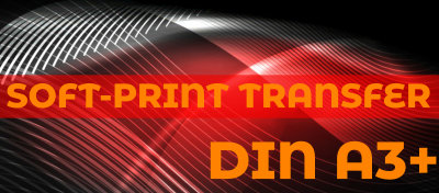Plastisoltransfer Soft-Print Transferpapier, Transferfolie Bogen A3